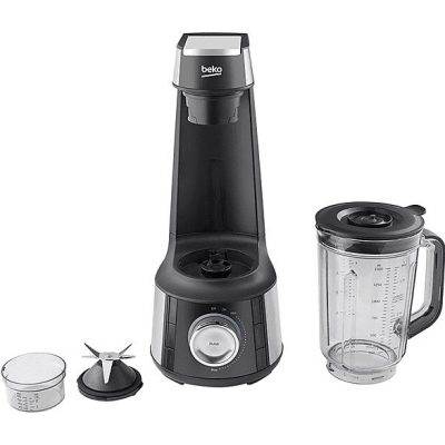 Batidora de vaso - BEKO TBV8106BX, 1000 W, 1.5 l, Negro