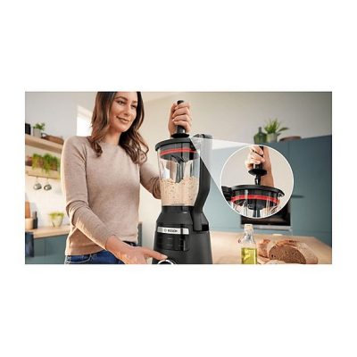 Batidora de vaso - BOSCH Serie 6 MMB6652B, 1800 W, 2 l, Negro