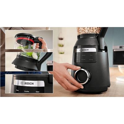 Batidora de vaso - BOSCH Serie 6 MMB6652B, 1800 W, 2 l, Negro
