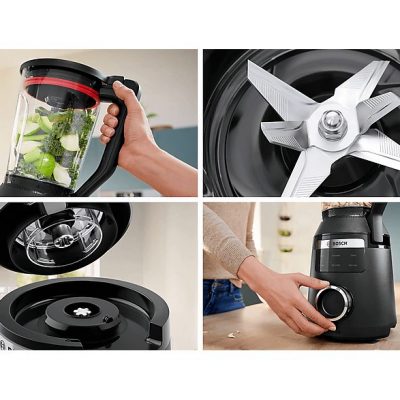 Batidora de vaso - BOSCH Serie 6 MMB6652B, 1800 W, 2 l, Negro