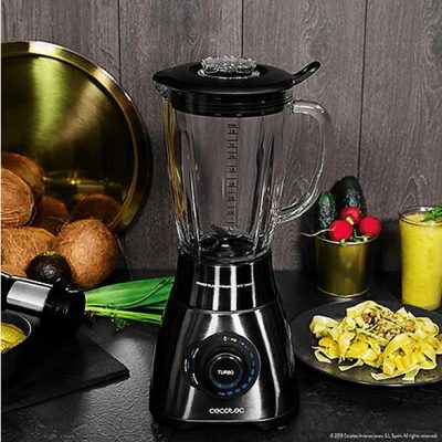 Batidora de vaso - CECOTEC Power Black Titanium 1800 Smart, 1800 W, 2.1 l, Multicolor