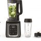 Batidora de vaso - Moulinex InfinyMix+ LM91HD, 1600 W, 2.6 L, 6 Cuchillas, 10 velocidades, Tecnología Powelix, 5 Programas, Vaso Tritan, Titanio