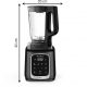 Batidora de vaso - Moulinex InfinyMix+ LM91HD, 1600 W, 2.6 L, 6 Cuchillas, 10 velocidades, Tecnología Powelix, 5 Programas, Vaso Tritan, Titanio