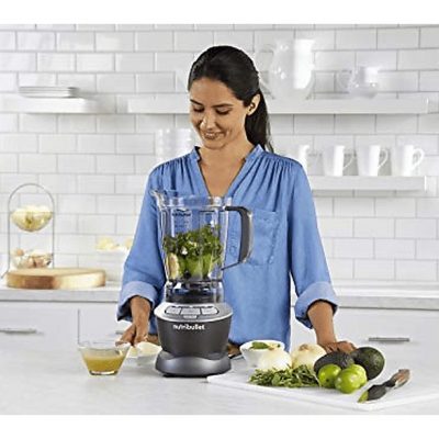 Batidora de vaso - NUTRIBULLET NBF-28400-1003GG, 1200 W, 1.89 l, Negro