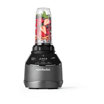 Batidora de vaso - nutribullet Triple Prep System, 1.500 W, Jarra de 1.8 l, Procesador de 1.65 l, Vasos portátiles de 0.9 l y 0.7 l, Táctil, Negro