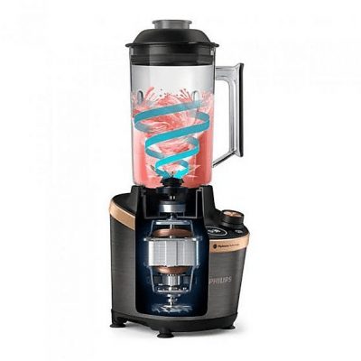 Batidora de vaso - PHILIPS HR3770/00, 1500 W, 2000 ml, Negro, Cobre