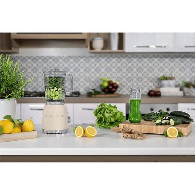 Batidora de vaso - SMEG BLF03CREU, 800 W, 1.5 l, Inoxidable