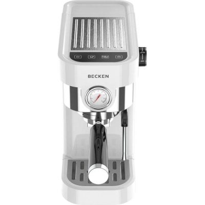 Cafetera Manual BECKEN BCMS9308 (20 bar - Café Molido - Blanco)