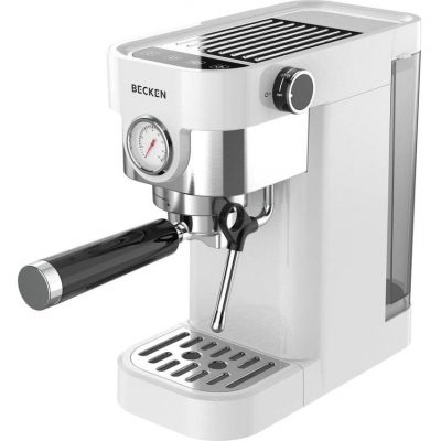 Cafetera Manual BECKEN BCMS9308 (20 bar - Café Molido - Blanco)