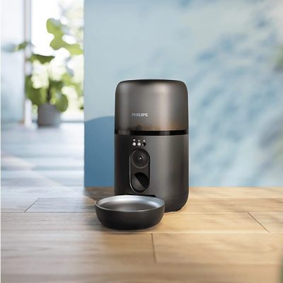 Comedero automático inteligente - Philips PAW5320/02, Detección Movimiento, Programación Comidas, Notificación Reposición, Cámara/Audio HD, Aplicación