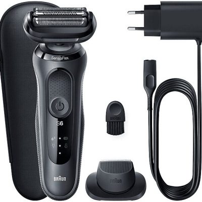 Cortapelos - BRAUN Afeitadora Braun Serie 6 N1200 S Negra, 50 min, Black