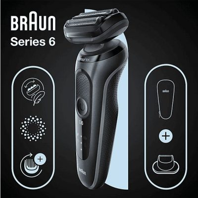 Cortapelos - BRAUN Afeitadora Braun Serie 6 N1200 S Negra, 50 min, Black