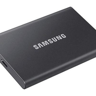 Disco duro externo 1 TB - Samsung T7 MU-PC1T0T/WW, SSD, Hasta 1050 MB/s, USB 3.2 Gen.2 (10Gbps), Gris