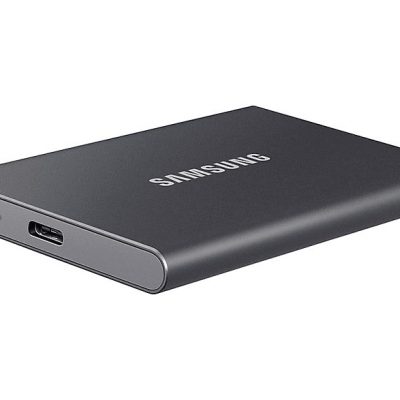 Disco duro externo 1 TB - Samsung T7 MU-PC1T0T/WW, SSD, Hasta 1050 MB/s, USB 3.2 Gen.2 (10Gbps), Gris