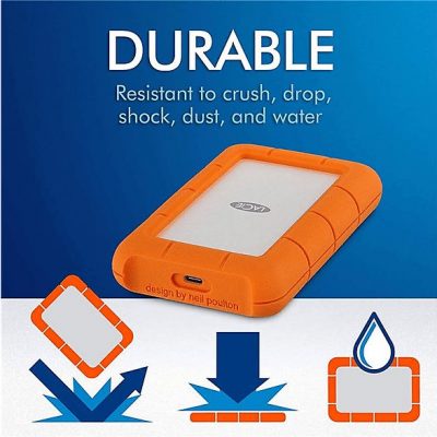 Disco duro externo 2 TB - LACIE STFR2000403, 2,5 ", HDD, Blanco