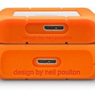 Disco duro externo 4 TB - Lacie Rugged Mini, Externo, Para Mac y Windows, Naranja