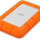 Disco duro externo 5 TB - LACIE STJJ5000400, 2,5 ", HDD, Plateado + naranja