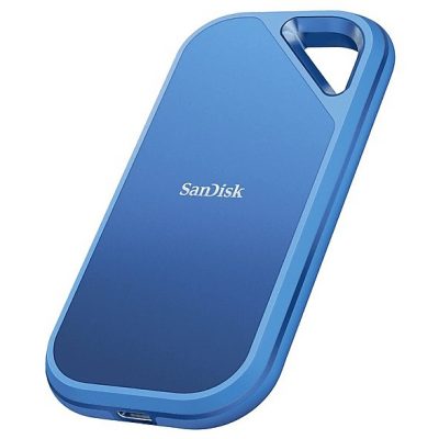 Disco duro SSD externo 1 TB - Sandisk Creator Pro Portable SSD, Hasta 2000/MBs de lectura, IP65, USB-C, Azul