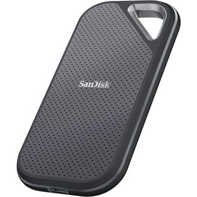 Disco duro SSD externo 1TB - SanDisk Extreme Pro Portable SSD, USB-C, USB-A, 2000MB/s, Resistencia al Agua, Gris