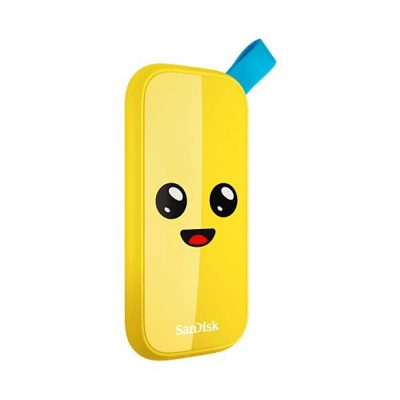 Disco duro SSD externo 1TB - Sandisk Fortnite® Portable SSD, edición Banano, Peely, Hasta 800 MB/s, USB 3.2, Amarillo