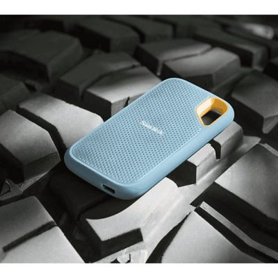 Disco duro SSD externo 2TB - SanDisk Extreme Portable SSD, 2.5", Hasta 1050 MB/s, NVMe, USB 3.2, IP65, Azul