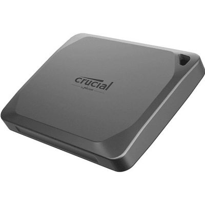 Disco duro SSD externo 4 TB - Crucial X9 Pro, USB 3.2 Gen-2 (10Gb/s), Velocidad Lectura y Escritura de hasta 1050 MB/s, Plug-and-play, Gris