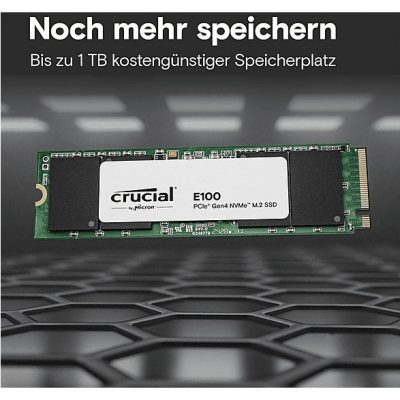 Disco duro SSD interno 1 TB - CRUCIAL E100, Interno, Negro