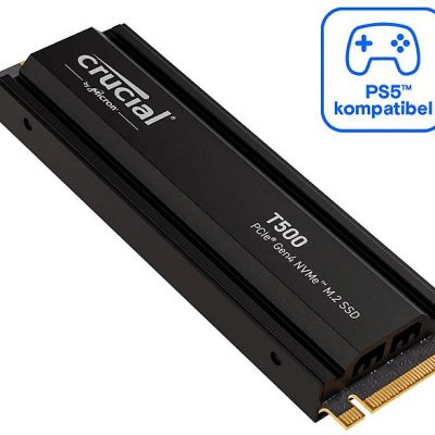 Disco duro SSD interno 1 TB - CRUCIAL Isco duro interno solido ssd crucial t500 1tb pcie nvme 4.0 x4 con hs, Interno, Not available