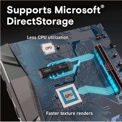 Disco duro SSD interno 1 TB - CRUCIAL Isco duro interno solido ssd crucial t500 1tb pcie nvme 4.0 x4 con hs, Interno, Not available