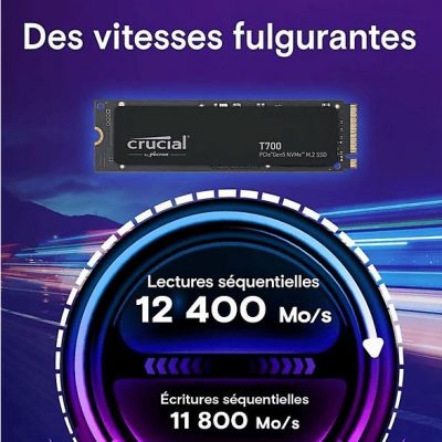 Disco duro SSD interno 1 TB - CRUCIAL T700, Interno, Multicolor