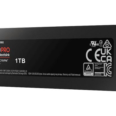 Disco duro SSD interno 1 TB - Samsung 990 PRO M.2, MZ-V9P1T0CW, PCI Express 4.0, 7450 MB/s, 6900 MB/s, Negro
