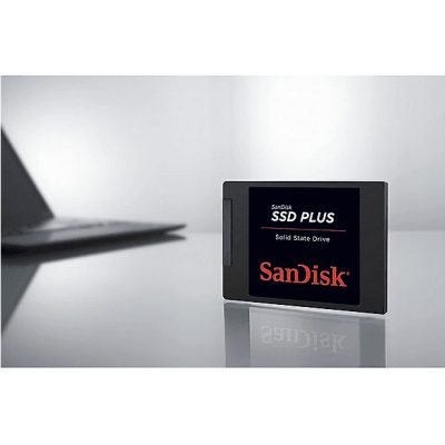 Disco duro SSD interno 1 TB - SANDISK SSD PLUS, 2.5", Hasta 545 MB/s lectura, 515 MB/s escritura, SATA, Negro