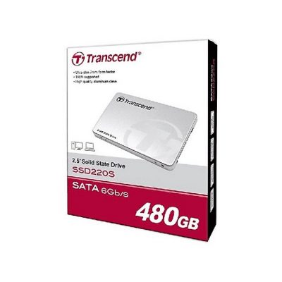 Disco duro SSD interno 480 GB - TRANSCEND TS480GSSD220S, Interno, Aluminio
