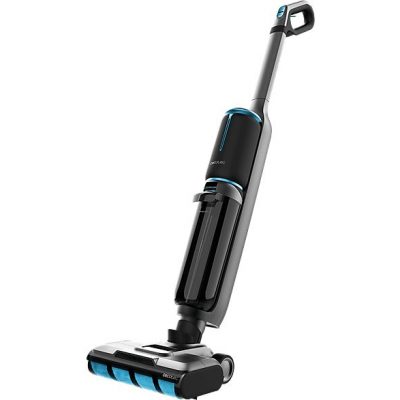Fregona eléctrica - Cecotec FreeGo Wash&Vacuum Spray, Aspira y friega, 250 W, 700 ml, 35 min, Spray integrado, Incluye base de autolimpieza, Negro