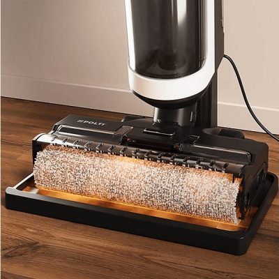 Limpiador de vapor - Polti RollySteam WD30C Cordless, 450 W, 3 en 1: aspira, lava y desinfecta con vapor, 35 min autonomía, Autolimpieza, Pantalla LED