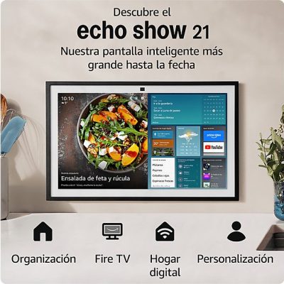 Pantalla inteligente con Alexa - Amazon Echo Show 15, Full HD de 15.6", con Alexa, Fire TV integrado y mando por voz Alexa, Negro