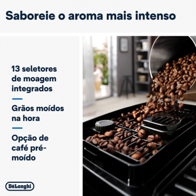 Cafetera Expreso Automático DELONGHI ECAM220.21.B Magnifica start (15 bar - 13 Niveles de Molienda)