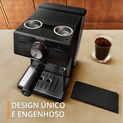 Cafetera KRUPS Authentic XP381810 (15 Bar - Negro)