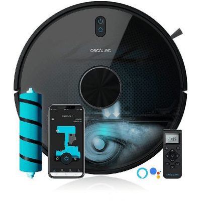 REACONDICIONADO Seminuevo Bueno Robot aspirador - Cecotec Conga 5090, Cy-Clean, Inteligente, Wi-Fi, 8000 Pa, Negro