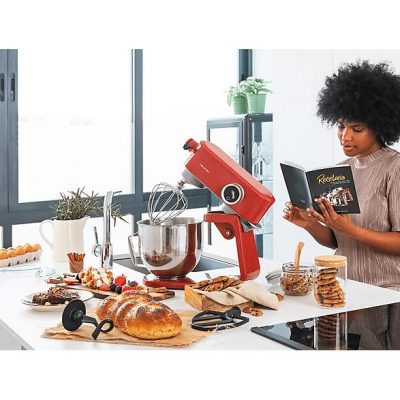 Robot amasador - Cecotec Twist&Fusion 4000 Luxury Red, 800 W, 8 Velocidades, Rojo