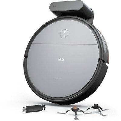 Robot aspirador - AEG AEGAR61UD1UG, 2600 W, Potencia de succión 315 W, Depósito 0,2 l, Autonomía 120 min, Gris