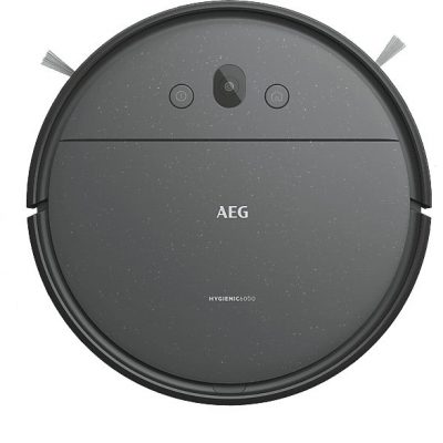 Robot aspirador - AEG AR61UW1DG, 14,4 V, Depósito 0,2 l, Autonomía 90 min, Gris Oscuro