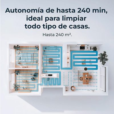 Robot aspirador - CECOTEC 9590 Spin Revolution Ultra Power Home, 1900 W, Potencia de succión 10000 kPa, Depósito 3 l, Autonomía 120 min, Multicolor