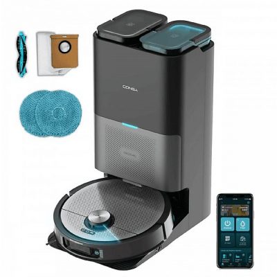 Robot aspirador - CECOTEC Conga 15090 Spin Revolution Home&Wash, 650 W, Potencia de succión 8 kPa, Depósito 500 ml, Autonomía 120 min, Multicolor