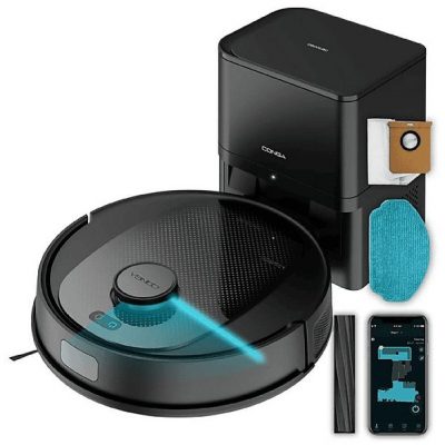 Robot aspirador - CECOTEC Conga 7690 Immortal Max Home M, 680 W, Potencia de succión 5000 kPa, Depósito 2,5 l, Autonomía 220 min, Negro