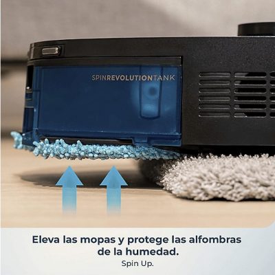 Robot aspirador - Cecotec Conga Y100 Spin AI, 20000 Pa, 220 m², Navegación láser, Autovaciado, Especial mascotas, Negro