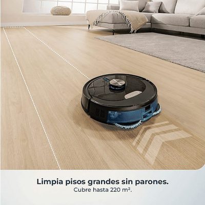 Robot aspirador - Cecotec Conga Y100 Spin AI, 20000 Pa, 220 m², Navegación láser, Autovaciado, Especial mascotas, Negro
