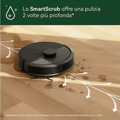 Robot aspirador - IROBOT 105 Combo, 120 W, Potencia de succión 7 kPa, Depósito 400 ml, Autonomía 120 min, Negro