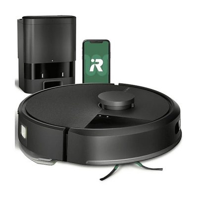 Robot aspirador - IROBOT Roomba 105 Combo Robot + AutoEmpty, 120 W, Potencia de succión 7 kPa, Depósito 0,24 l, Autonomía 120 min, Negro