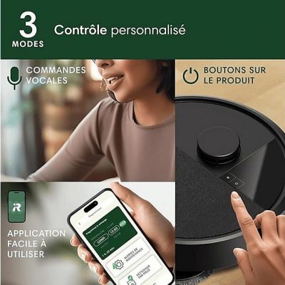 Robot aspirador - IROBOT Roomba 405 Combo Plus, 120 W, Potencia de succión 7 kPa, Depósito 295 ml, Autonomía 3 h, Negro